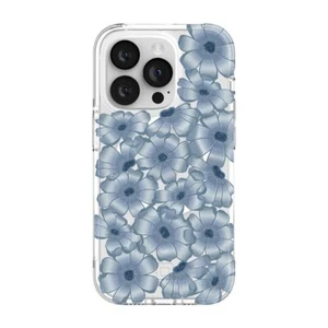 Incipio Forme iPhone 14 Pro 6.1" Magsafe Case Blue Floral Agate Glitter Cover - Picture 1 of 8
