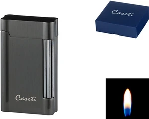 CASETI PARIS FEUERZEUG STEIN METALL HUMIDOR GESCHENKVERPACKUNG ANTHRAZIT - Bild 1 von 2