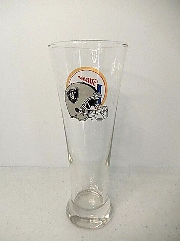 Oakland Raiders Miller Lite Pilsner Glass - Los Angeles Las Vegas Cover