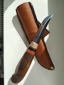 Finnisches Pukko Jagdmesser mit Scheide | Handarbeit - Bild 1 von 8