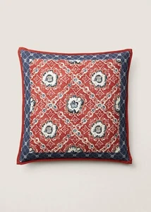 Ralph Lauren Home Isbell besticktes Überwurfkissen 20 Zoll blau rot Blumenmuster Mirabelle - Bild 1 von 4