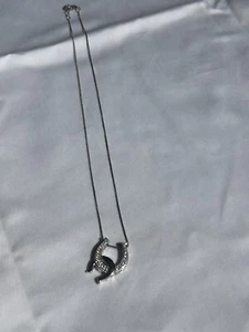 Collana doppio ferro di cavallo in argento sterling - Foto 1 di 11