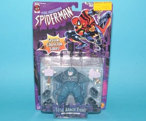MARVEL THE AMAZING SPIDER-MAN TOTAL ARMOR RHINO MOC MOSC US CARD 1996 TOY BIZ - Bild 1 von 7