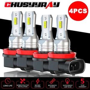 4PCS H11+H9 LED Headlight Super Bright Bulbs 6000K White Kit HIGH/LOW Beam - Picture 1 of 12