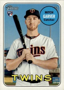 2018 Topps Heritage #529 Mitch Garver Minnesota Twins Rookie - Picture 1 of 2