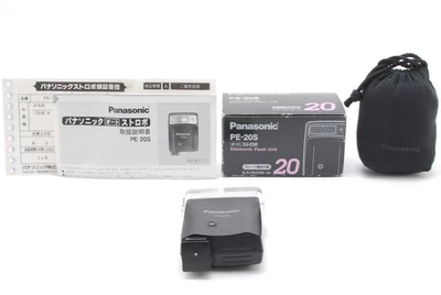 [TOP MINT in BOX] Panasonic PE-20S Black Electronic Flash Unit Auto Flash JAPAN - Image 1 of 4