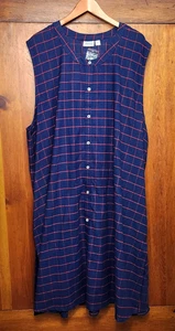 Vermont Country Store Kleid Damen 2X kariert Flanell ärmellos Knopf Lehrer - Bild 1 von 22