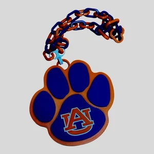 Auburn Tigers NCAA Touchdown Fan Chain 3D Polymer Necklace - NEW - Multicolor - Picture 1 of 2
