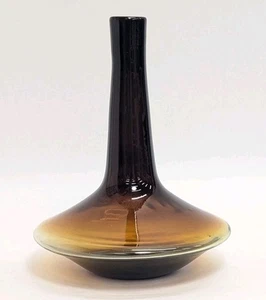 Vintage Greenwich Flint Craft Burnt Honey Amber MCM Decanter Tom Connelly  - Picture 1 of 8