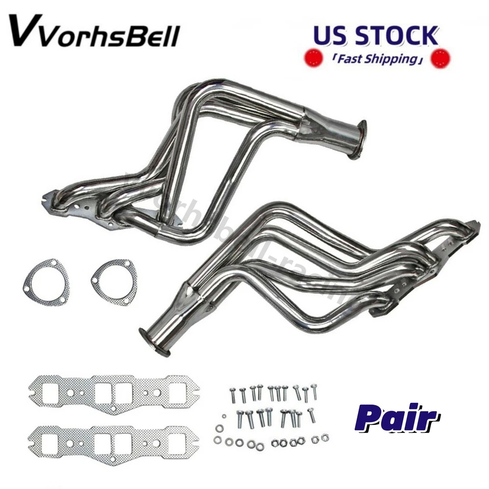 Cabezal colector de escape inoxidable para 65-74 Oldsmobile Cutlass Delta 350 400 455 Foto 1 de 4