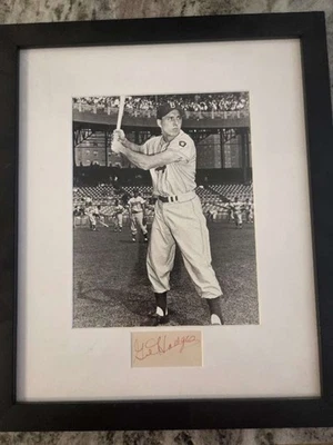 Gil Hodges JSA Loa Signed Index Card Cut Framed to 14x16 Autograph - Image 1 of 3