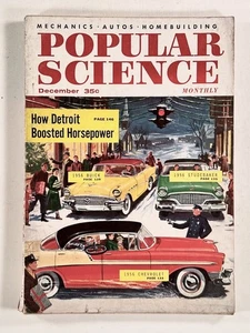 1955 Dec POPULAR SCIENCE Detroit '56 new cars JET FLYING BOATS new televisions - Picture 1 of 7