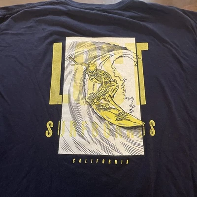 Lost Surfing Skeleton Surfboards LARGE T-shirt  California - Image 1 of 4