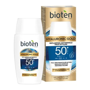 Bioten HYALURONIC GOLD replumping antiwrinkle UV Fluid Face Cream SPF50+ 50ml - Picture 1 of 1