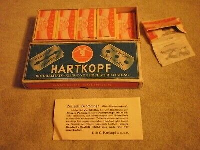 Alte Rasierklingen Noch Verpackt Mit Begleitschreiben Von Hartkopf Ca. 95 Stück • 25€