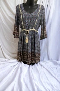 Oscar St 3/4 Boho Mini , Lace Insert , Drawstring ,vneck ,small - Picture 1 of 7