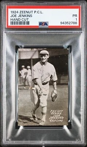 Super Rare 1924 ZEENUT P.C.L. Joe Jenkins PSA 1 PR Scarce Pop of 1 / None Higher - Picture 1 of 2