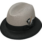 Brim Lowrider Hat Fedora Whittier Edition Faux Milam Grey/Black