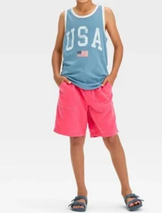 Art Class Boys Washed Woven Shorts with Drawstring - Picture 1 of 3