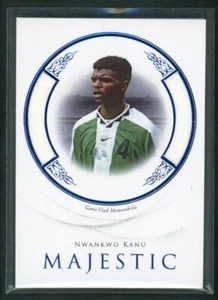 2022 NWANKWO KANU 08/10 FUTERA UNICO MAJESTIC GIOCO USATO MEMORABILIA - Foto 1 di 2