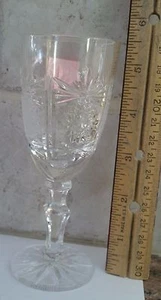 Vintage 24% Lead Cut Crystal Cordial Wine Glasses set of 5 - Poland? - Picture 1 of 2