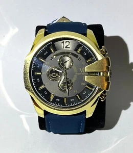 Men's V6 Superspeed Blue and Gold Wristwatch - Picture 1 of 3
