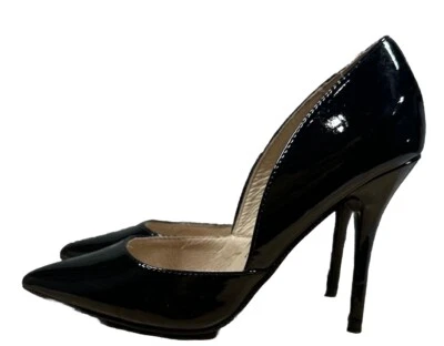 Zapatos de lavandería chinos elegantes negros de 4" de tacón alto para mujer talla 7 Foto 1 de 4