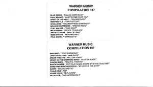 CANADA NTSC VHS PROMO WARNER MUSIC VIDEO COMPILATION METALLICA PAUL SIMON BJORK - Picture 1 of 2