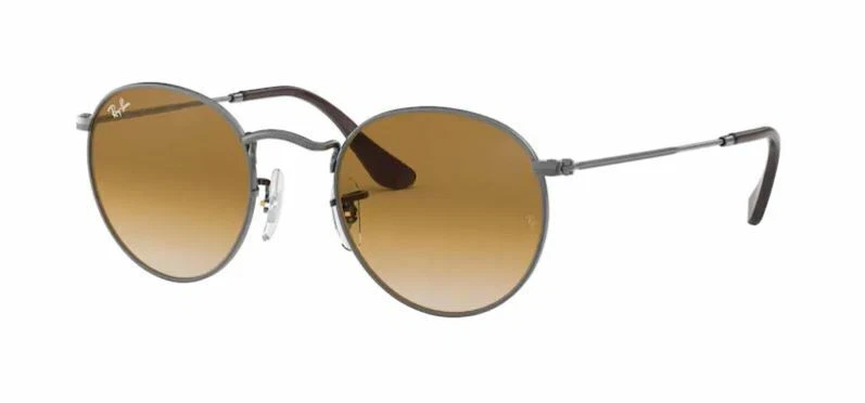 Ray-Ban Round Flat Lenses Unisex Sunglasses - Gunmetal/Light Brown (RB3447N 004/51 50-21)