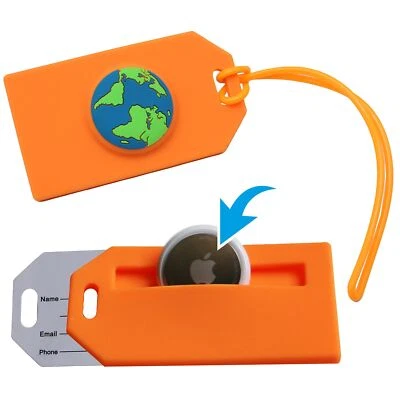 IOT SLASH Luggage Tag with Hidden Compartment for AirTag (1-Pack) – V2 Improved for 202...