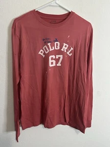 Polo Ralph Lauren Youth Boys Red Long Sleeve Logo 1967 Shirt Size XL (18-20) - Picture 1 of 9