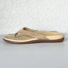 VIONIC Women’s Sandals Size 8 Tide II Leather Gold Cork Comfort Orthaheel