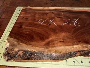 Una lunga tavola di legno hawaiana Milo ~ 24 1/3" x 11 1/2" x 1" Wow! (#665) - Foto 1 di 11