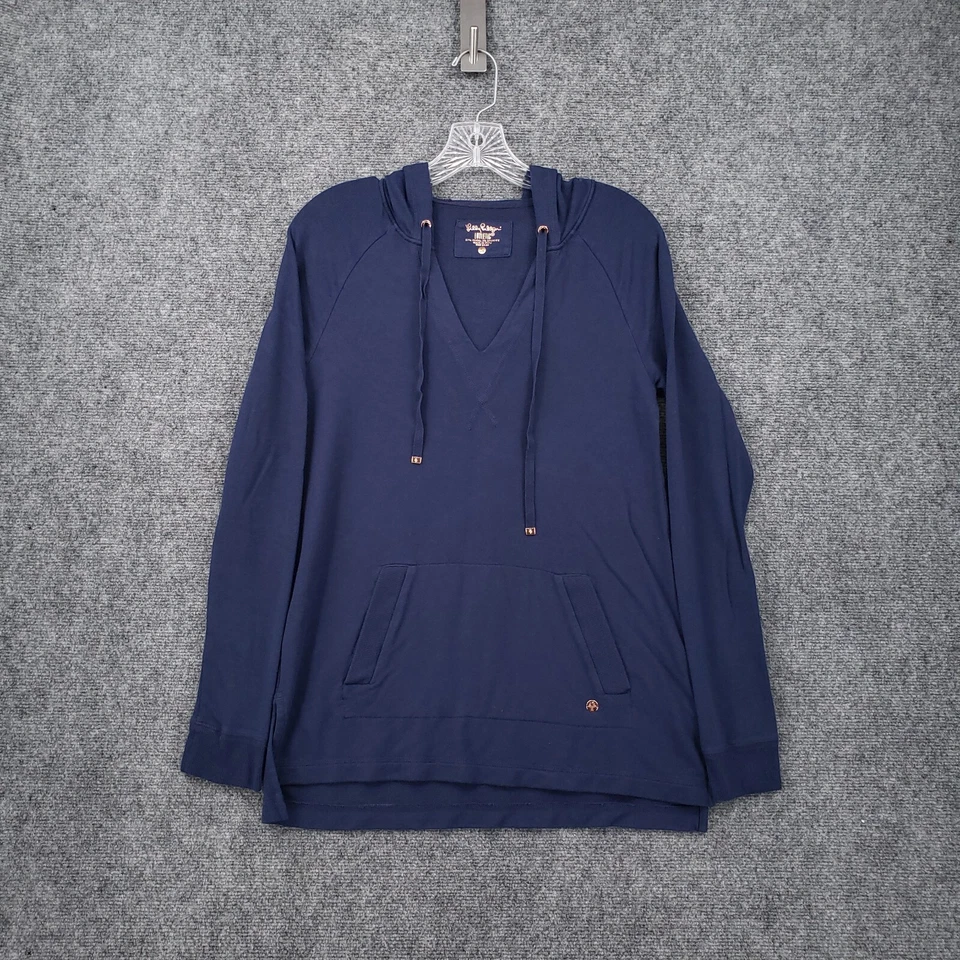 Sudadera con Capucha Lilly Pulitzer Para Mujer S Pequeña Azul Lujo Sudadera Terry Cordón Foto 1 de 4