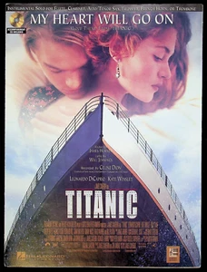1997 Titanic My Heart Will Go On DiCaprio James Cameron Movie Sheet Music - Picture 1 of 3