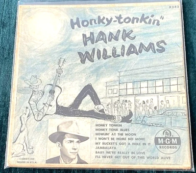 Hank Williams: Honky Tonkin' 2x 45 EP MGM/US gatefold VG COVER ONLY - Image 1 of 2