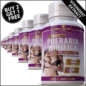 PUERARIA MIRIFICA 5000MG EXTRACT PILLS BIG BREASTS BUST GROW FIRM BUTT CAPSULES - Picture 1 of 7