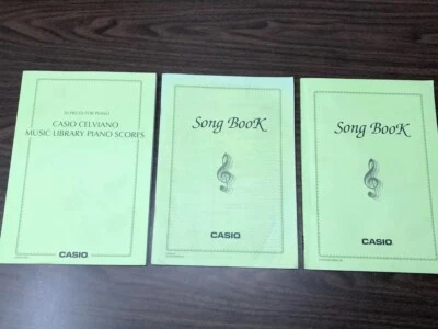 3x Original Casio Song Book Lot Vintage English Japanese 239 Songs Piano Scores - Image 1 of 4