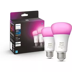 (2 - PACK) Philips Hue White Color 75W 1100 Lumen W/O BOX 9290024687 latest gen - Picture 1 of 3