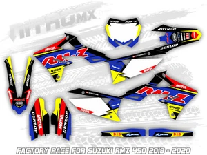 NitroMX Graphics Kit for SUZUKI RMZ 450 2018 2019 2020 Motocross Decals Stickers - Picture 1 of 2