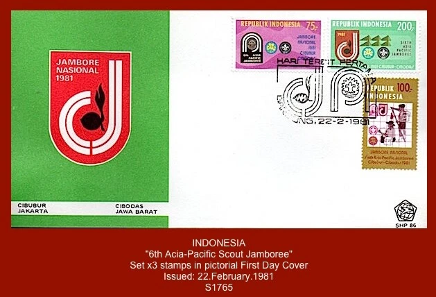 INDONESIA 1981 - "6th Asia-Pacific Scout Jamboree" - Stamps x3 First Day Cover ^ - Image 1 of 1