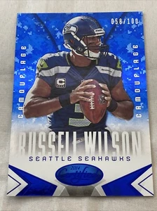 Russell Wilson 2014 Panini Certified Blue Camouflage Rookie Card #85 come nuova/100 - Foto 1 di 16