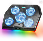 TECKNET RGB Gaming Cooling Pad Quiet Laptop and Notebook Cooling Pad With 5 and