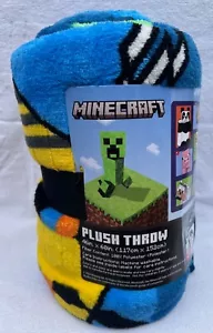 Minecraft plush throw blanket 46in X 60in - Picture 1 of 2
