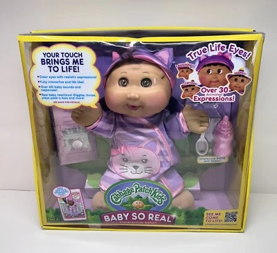 "Muñeca bebé afroamericana interactiva Cabbage Patch Kids Baby So Real 14"" - NUEVA" Foto 1 de 4