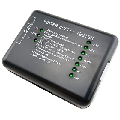 ATX Power Supply Tester 20pin 24pin IDE SATA PCIe GPU for PC PSU 12V 5V 3.3V - Image 1 of 4
