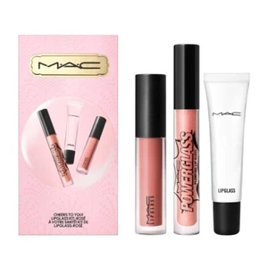 MAC Cheers To You! Lipglass Kit: ROSE 3pc-Set 2022 Holiday Lipgloss Lip Set NIB - Picture 1 of 2