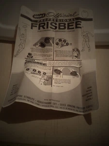 Wham-O Official Professional Frisbee 1968 Insert Directions Games Instructions - Bild 1 von 9