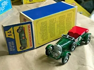 Matchbox Models of Yester Year 5 Lesney Y5 Y-5 1929 BENTLEY 4.5L D Box CATALOG - Picture 1 of 5