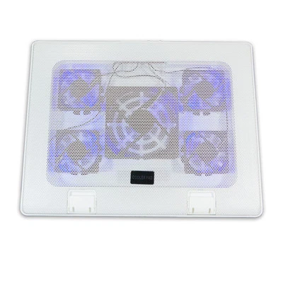 Notebook Kühler S500 Weiss Laptop Cooling Pad 5x Lüfter 5xblaue LED 10"-17" - Bild 1 von 3